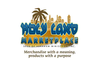 A logo of the holy land marketplace.